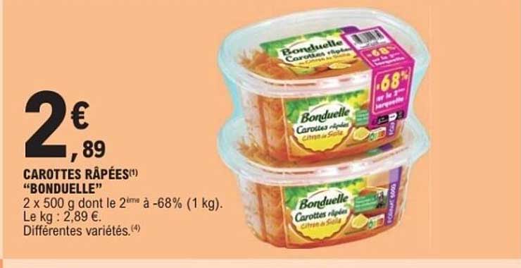 CAROTTES RÂPÉES "BONDUELLE"