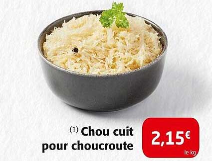 Chou cuit pour choucroute