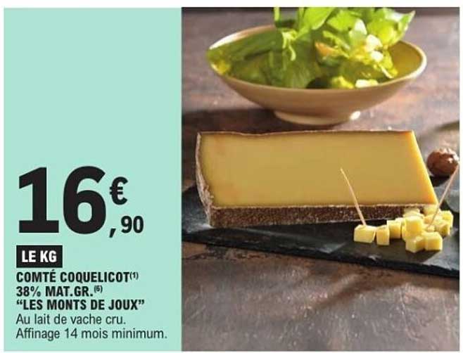COMTÉ COQUELICOT 38% MAT.GR. "LES MONTS DE JOUX"