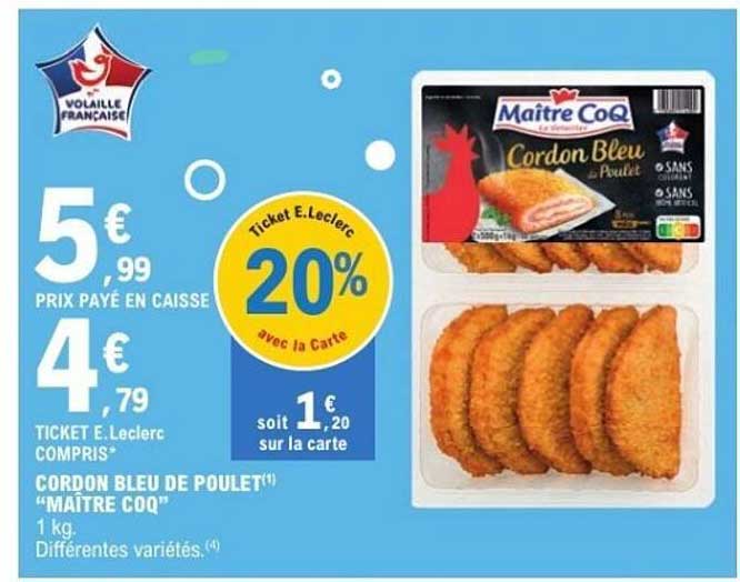 CORDON BLEU DE POULET "MAÎTRE COQ"