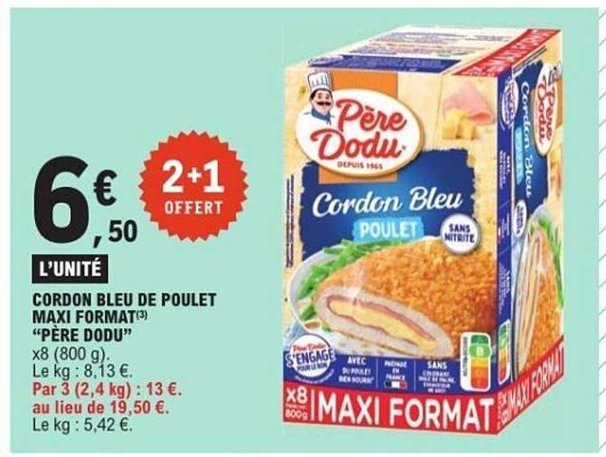 Cordon Bleu de Poulet Maxi Format 'Père Dodue'