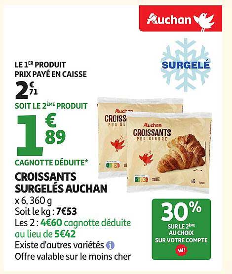 CROISSANTS SURGELÉS AUCHAN