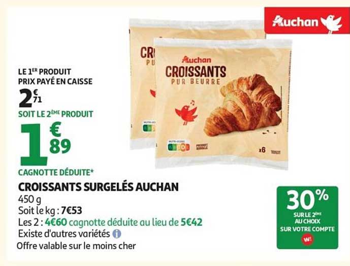 CROISSANTS SURGELÉS AUCHAN