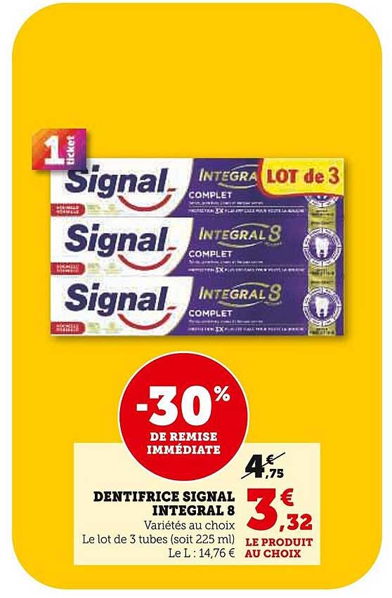 DENTIFRICE SIGNAL INTEGRAL 8