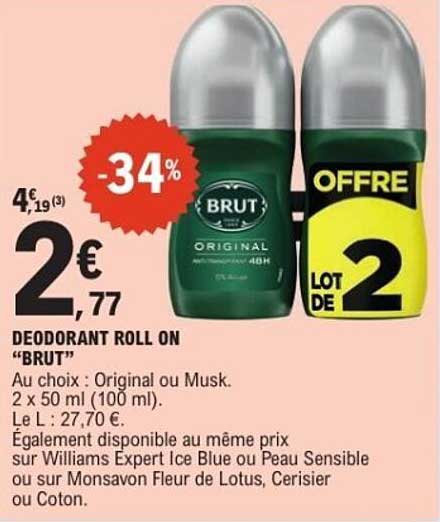 DEODORANT ROLL ON "BRUT"