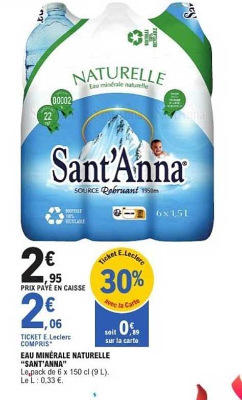 EAU MINÉRALE NATURELLE “SANT’ANNA”