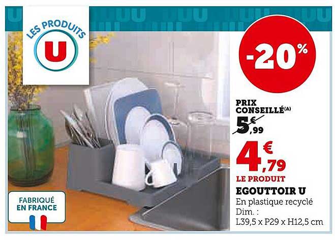 ÉGOUTTOIR U