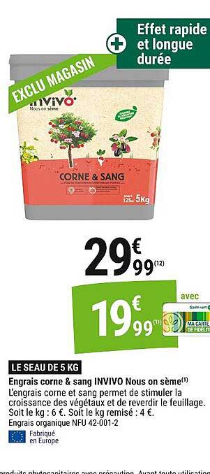 Engrais corne & sang INVIVO