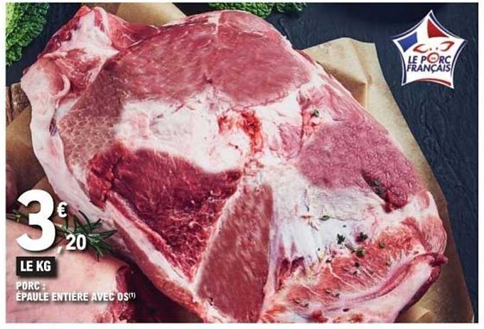 Épaule entière de porc avec os