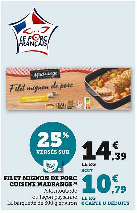 FILET MIGNON DE PORC CUISINE MADRANGE