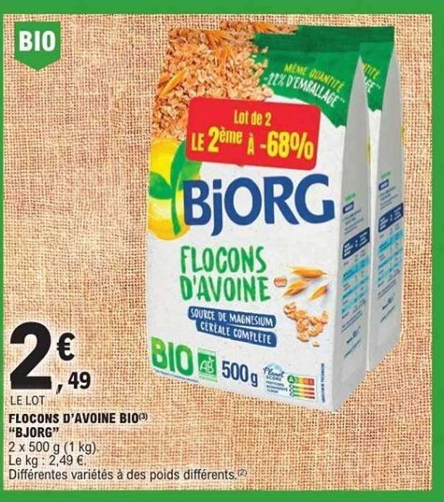 FLOCONS D’AVOINE BIO BJORG