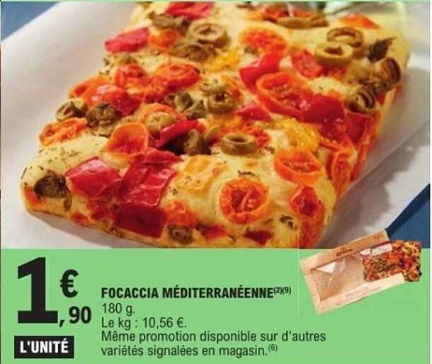 FOCACCIA MÉDITERRANÉENNE