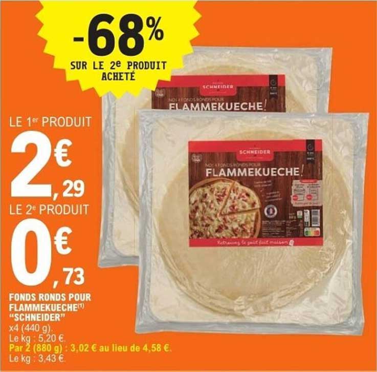 FONDS RONDS POUR FLAMMEKUECHE ! "SCHNEIDER"