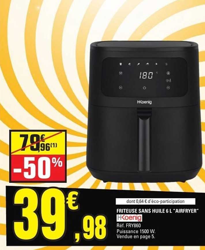 FRITEUSE SANS HUILE 6 L "AIRFRYER"