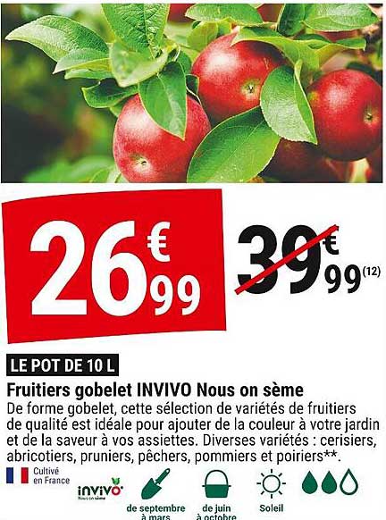 Fruitier gobelet INVIVO Nous on sème