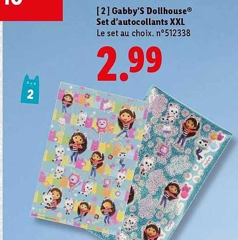 Gabby'S Dollhouse® Set d’autocollants XXL