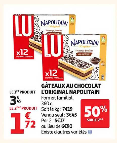 GÂTEAUX AU CHOCOLAT L'ORIGINAL NAPOLITAIN