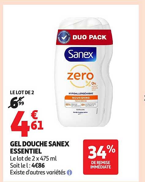 GEL DOUCHE SANEX ESSENTIEL