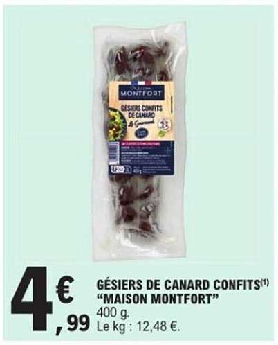 Gésiers de canard confits "Maison Montfort"