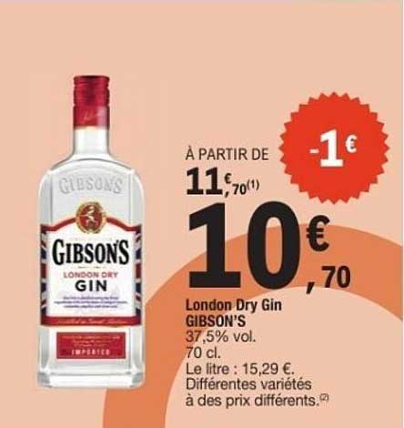 GIBSON'S LONDON DRY GIN