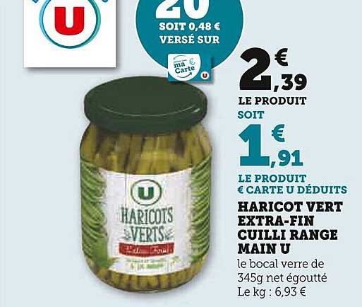 HARICOT VERT EXTRA-FIN CUILLIE RANGE MAIN U
