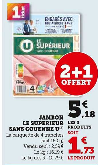 JAMBON LE SUPERIEUR SANS COUENNE U