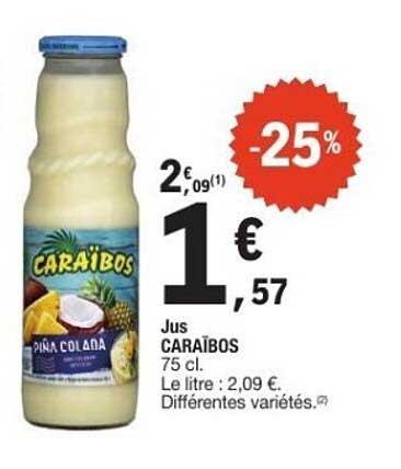 Jus Caraïbos Pina Colada 75 cl