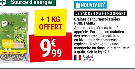 LE SAC DE 4 KG + 1 KG OFFERT