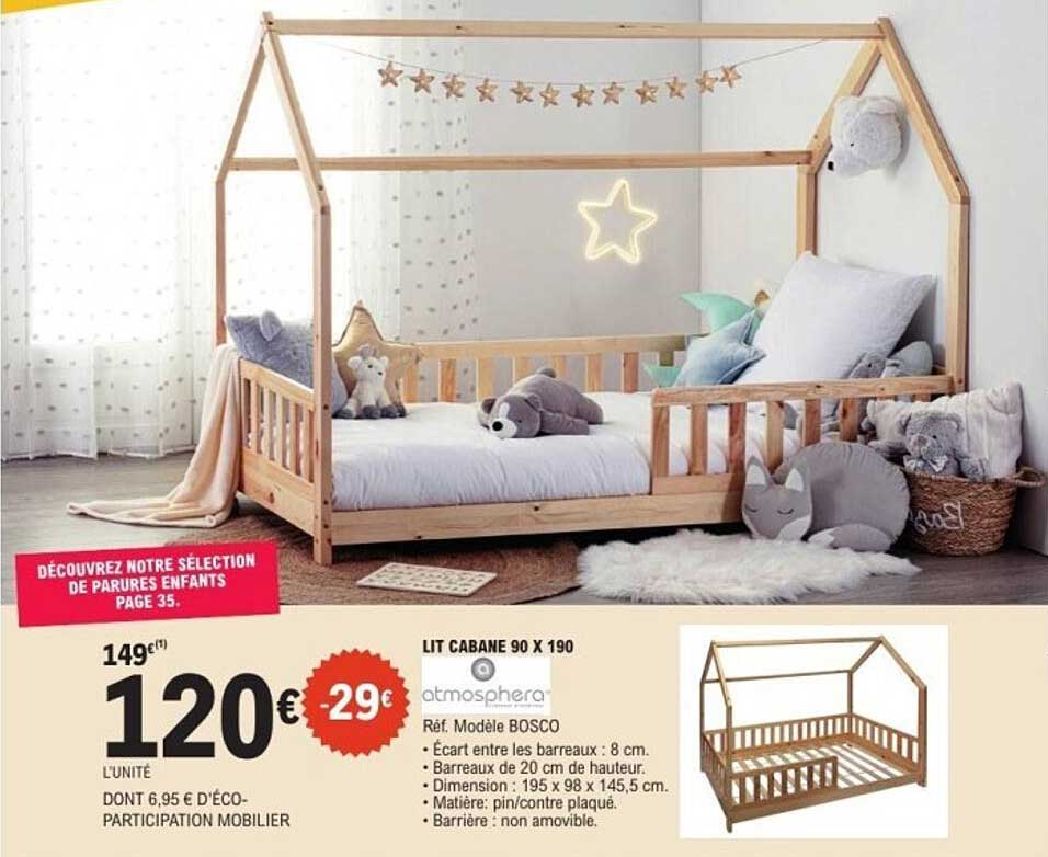 LIT CABANE 90 X 190