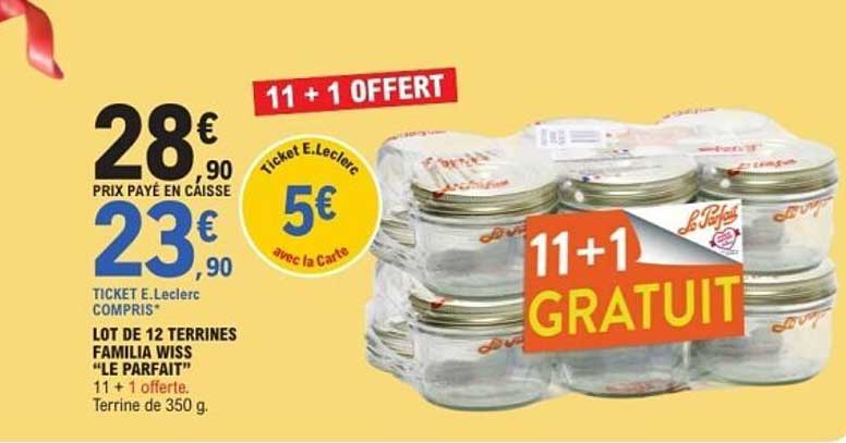 LOT DE 12 TERRINES FAMILIA WISS "LE PARFAIT"