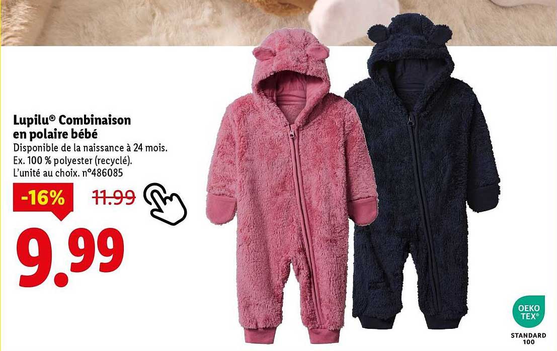 Lupilu® Combinaison en polaire bébé