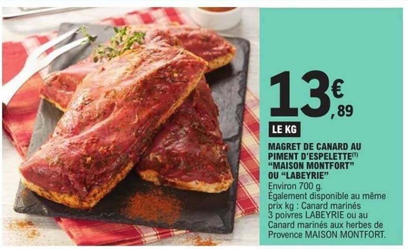 MAGRET DE CANARD AU PIMENT D'ESPELETTE
