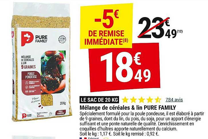 Mélange de céréales & lin PURE FAMILY