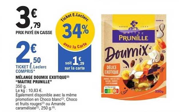 MÉLANGE DOUMIX EXOTIQUE MAÎTRE PRUNILLE