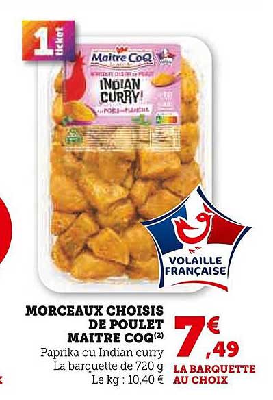 Morceaux choisis de poulet Maître Coq