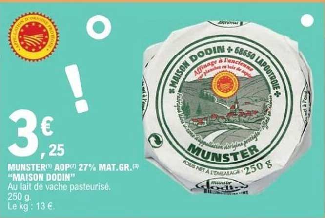 MUENSTER® AOP 27% MAT.G.R. "MAISON DODIN"