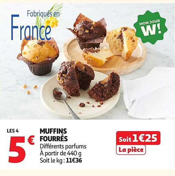 MUFFINS FOURRÉS