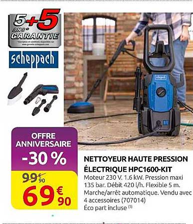 NETTOYEUR HAUTE PRESSION ÉLECTRIQUE HPC1600-KIT