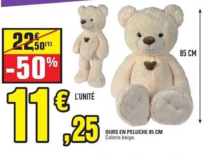 OURS EN PELUCHE 85 CM