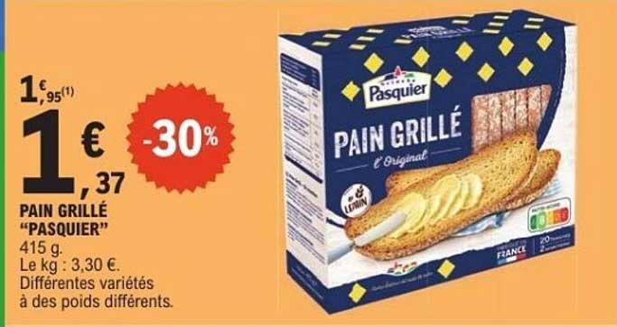 PAIN GRILLÉ "PASQUIER"