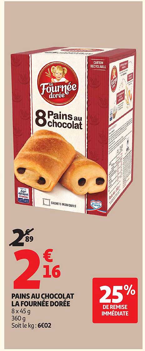 PAINS AU CHOCOLAT LA FOURNÉE DORÉE