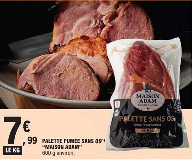 PALETTE FUMÉE SANS OS "MAISON ADAM"
