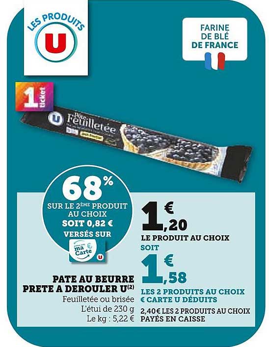 PATE AU BEURRE PRETE A DEROULER U