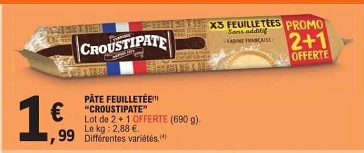 PÂTE FEUILLETÉE "CROUSTIPATE"