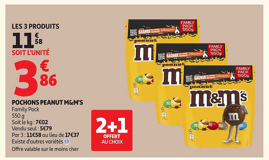 POCHONS PEANUT M&M'S Family Pack 550 g