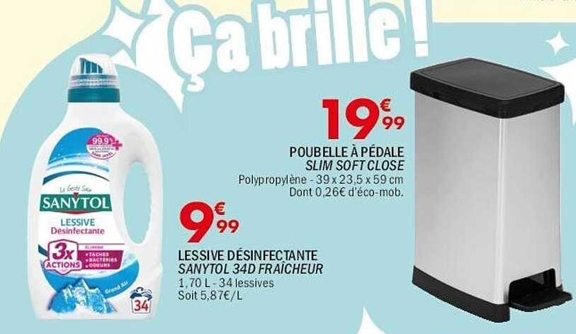 Poubelle à pédale SLIM SOFT CLOSE