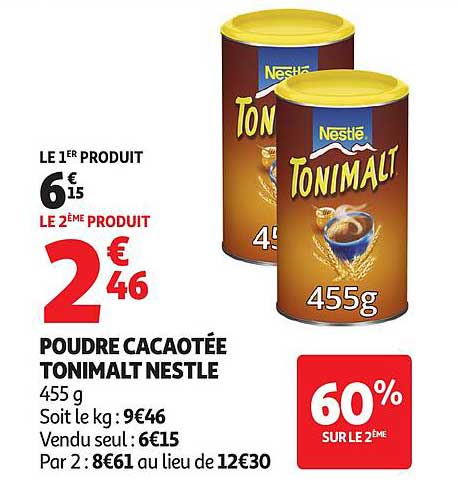 POUDRE CACAOÂTÉE TONIMALT NESTLE
