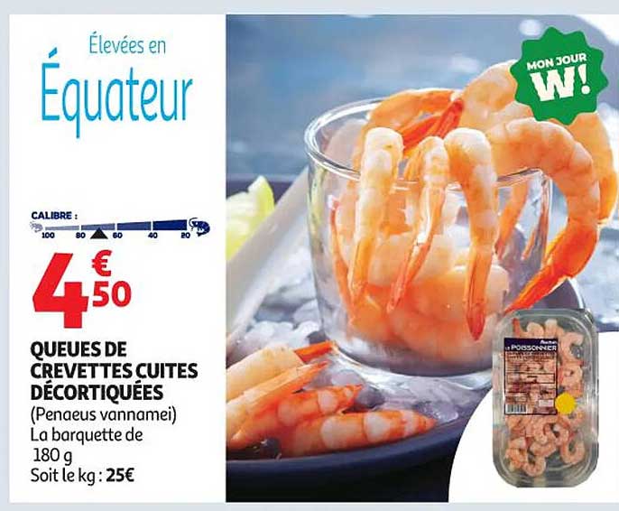 QUEUES DE CREVETTES CUITES DÉCORTIQUÉES (Penaeus vannamei)