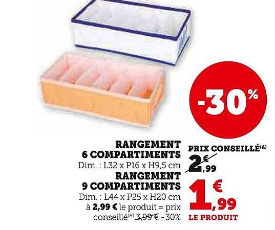 RANGEMENT 6 COMPARTIMENTS / RANGEMENT 9 COMPARTIMENTS