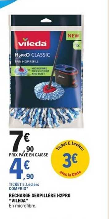 RECHARGE SERPILLÈRE H2PRO "VILEDA"